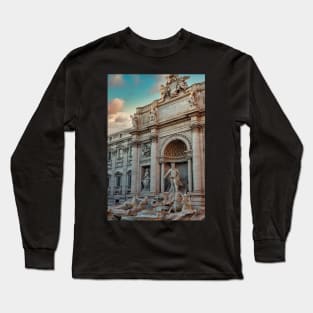 Trevi Fountain Rome (Fontana di Trevi) Long Sleeve T-Shirt